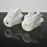 2 Fratelli Toso FAZZOLETTO Handkerchief Vases, Leslie Pina Collection